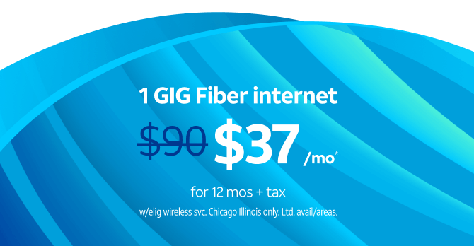 AT&T - Get fast 1 Gig Fiber speeds for just $37/mo. offer